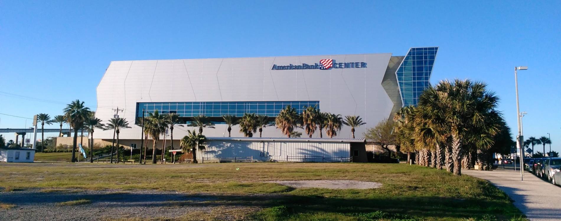 View on the approach to American Bank Center