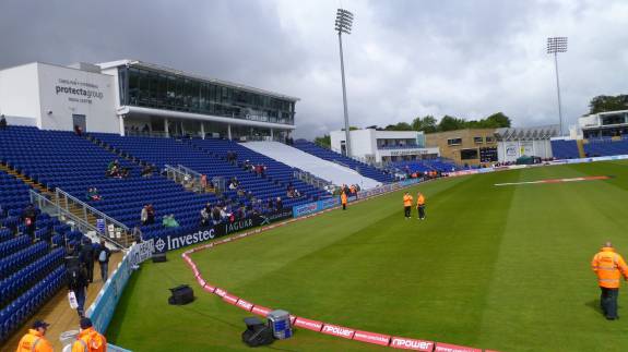 View towards the Castle Howell Stand