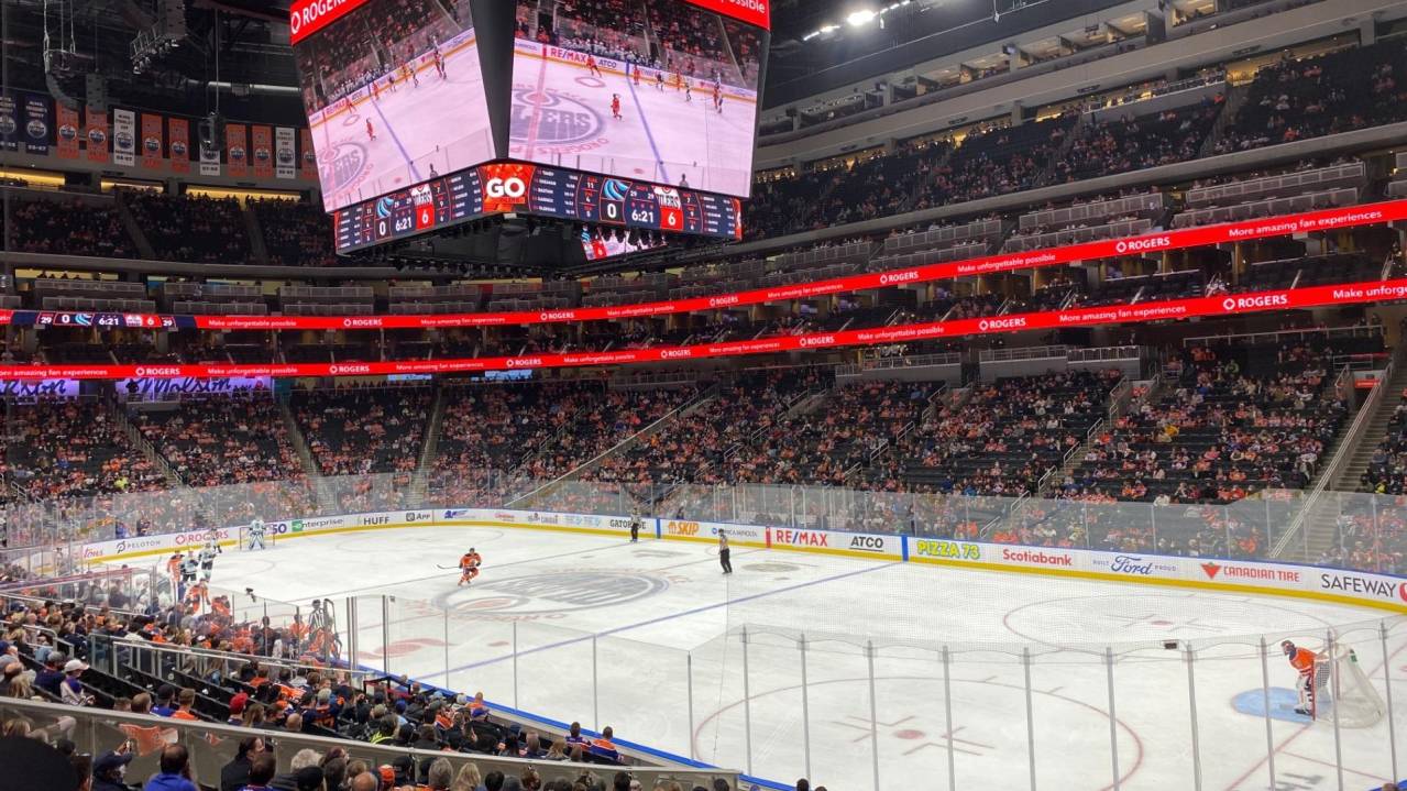 Views from just in front of Theatre Boxes at Rogers Place