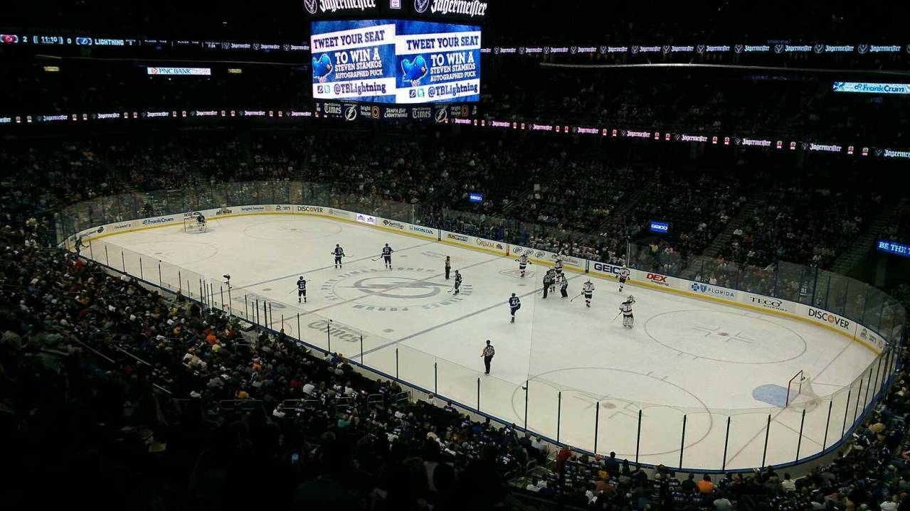 Views from suite at Amalie Arena