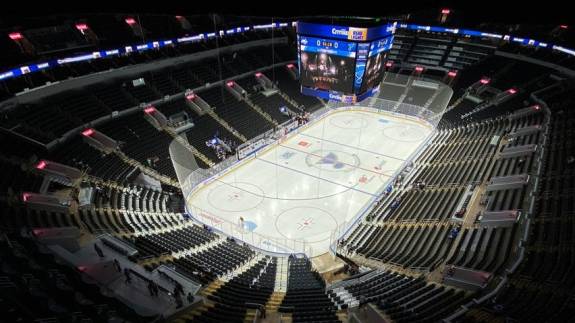 Views from the top level of Enterprise Center