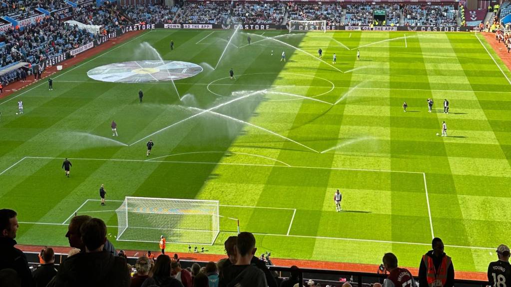 Villa Park before a game