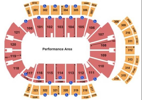 Vystar Veterans Memorial Arena Map