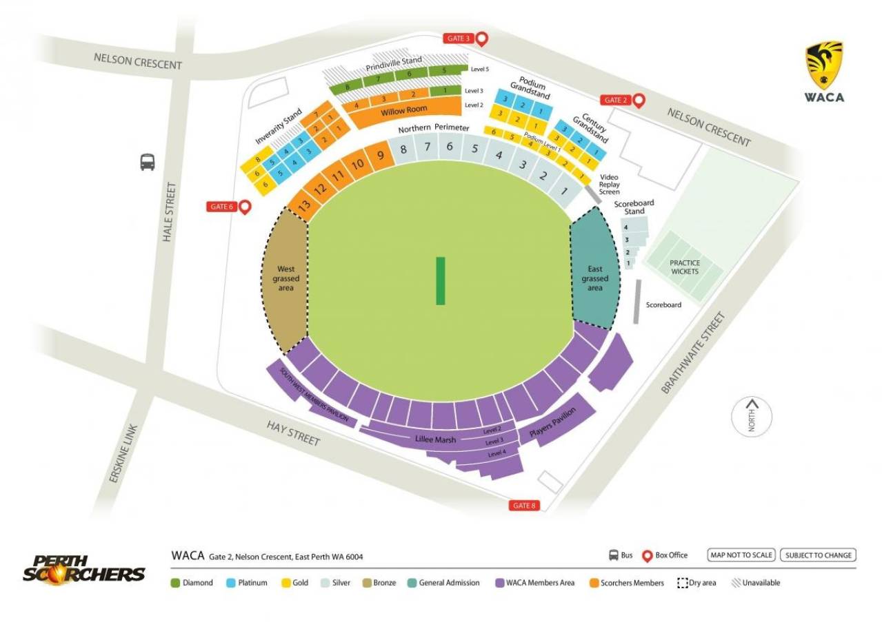 WACA Ground Map