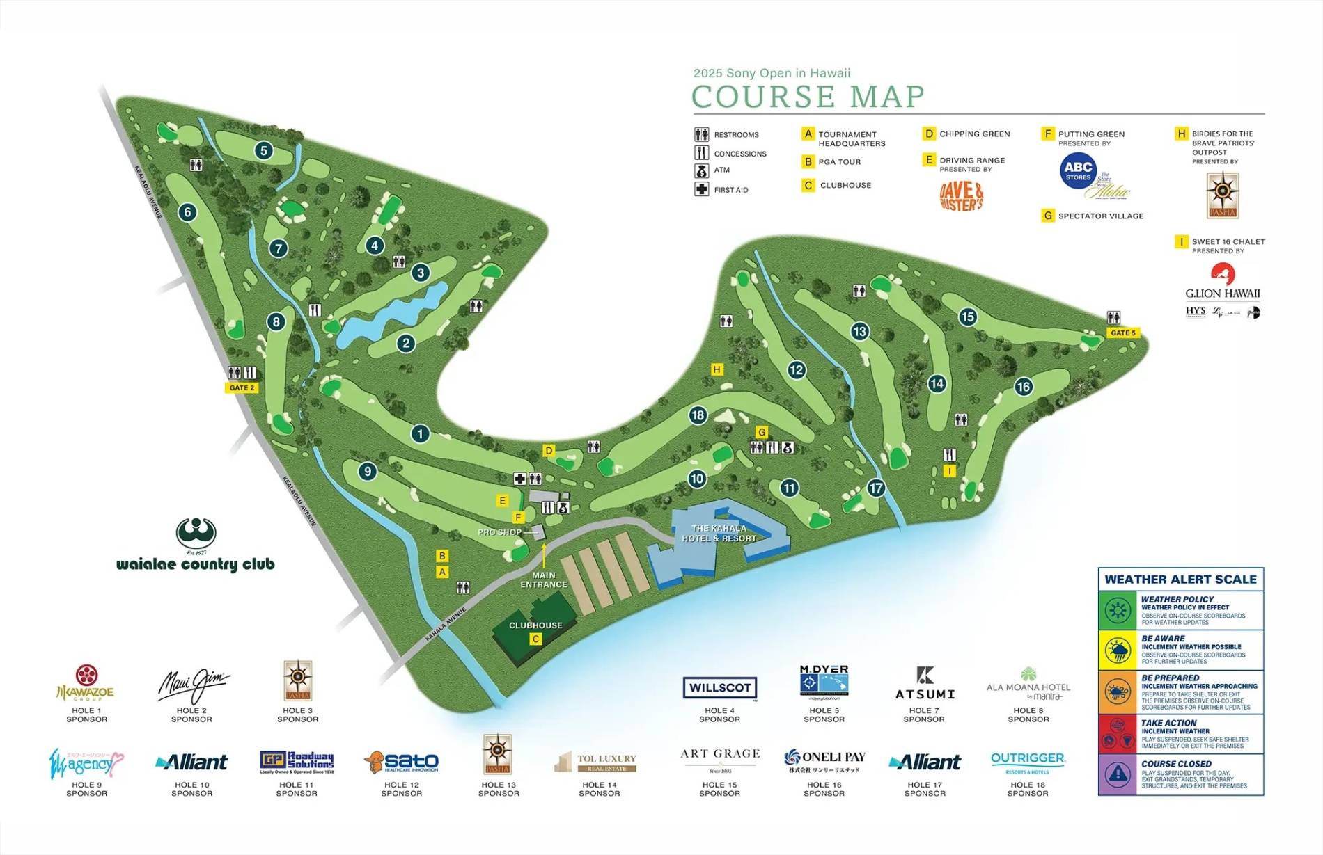 Waialae Country Club Map