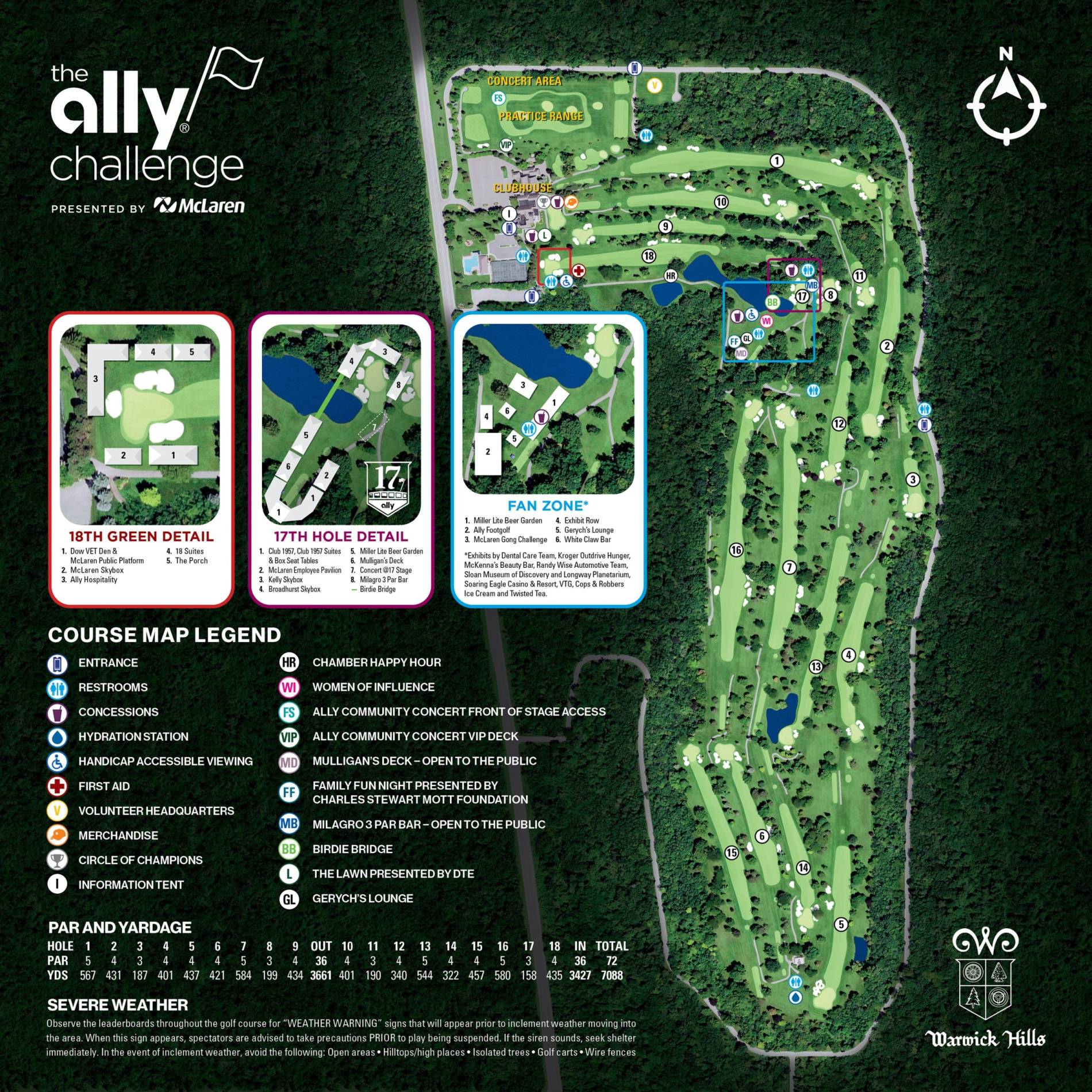Warwick Hills Golf & Country Club Map
