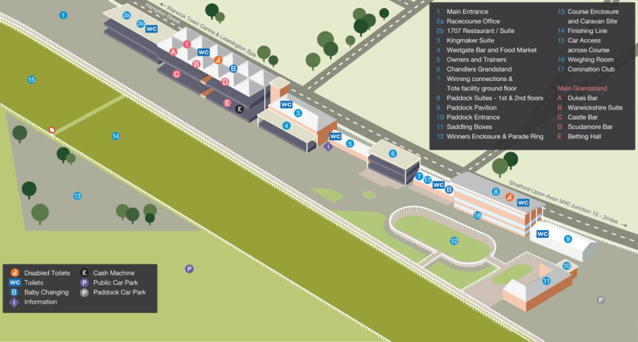 Warwick Racecourse Map