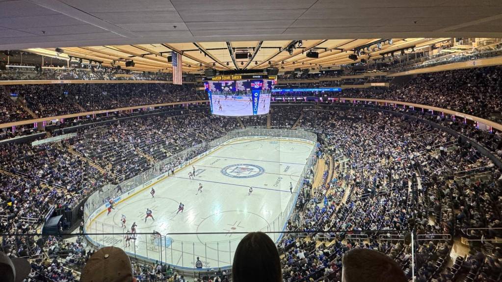 Watching Hockey at Madison Square Garden