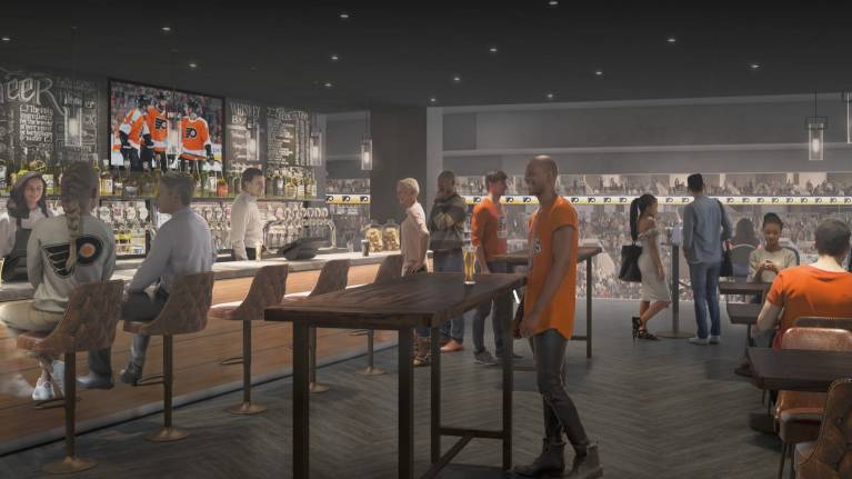 Wells Fargo Center bar area