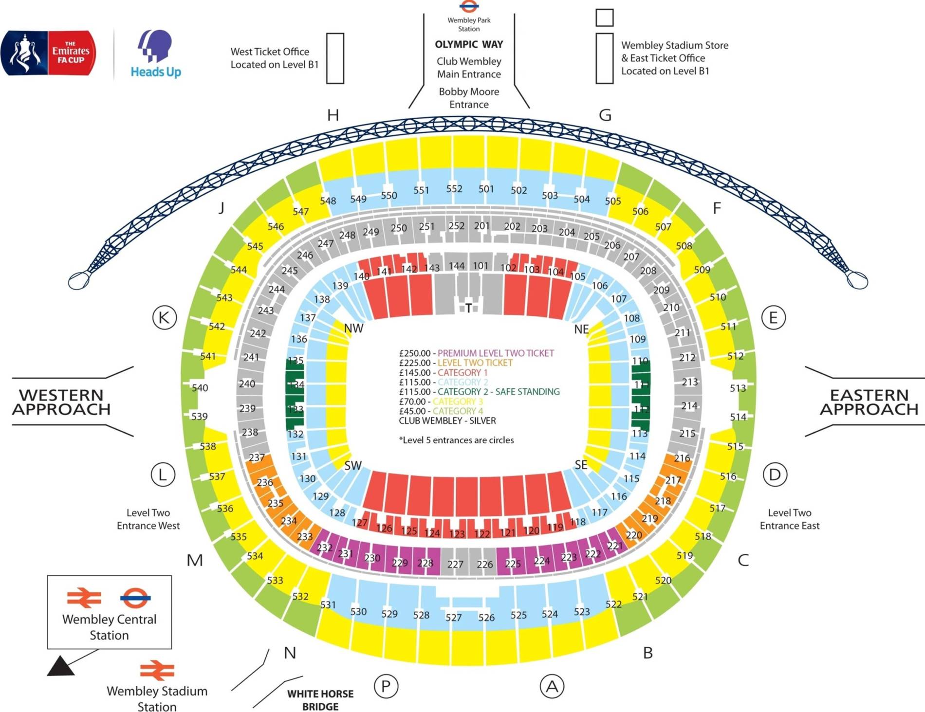 Wembley Stadium Map