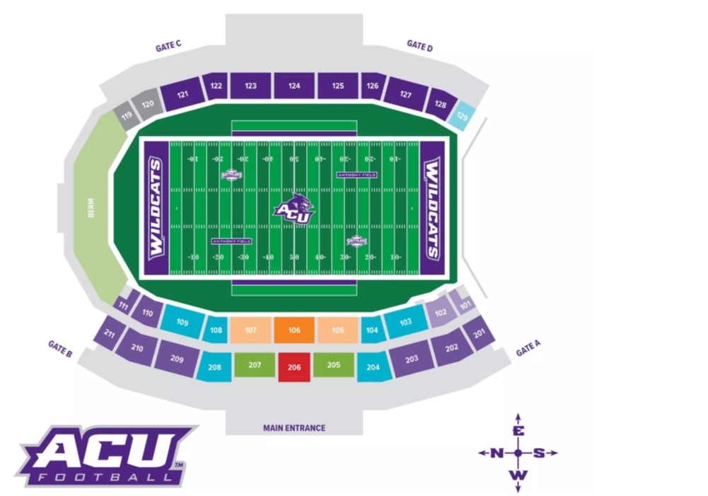 Wildcat Stadium Map
