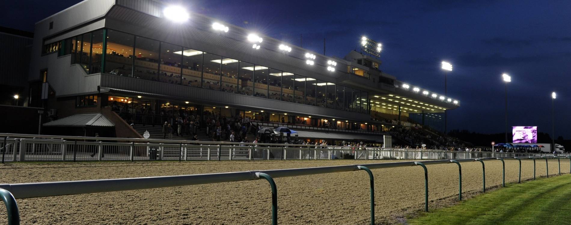 Wolverhampton Racecourse at night