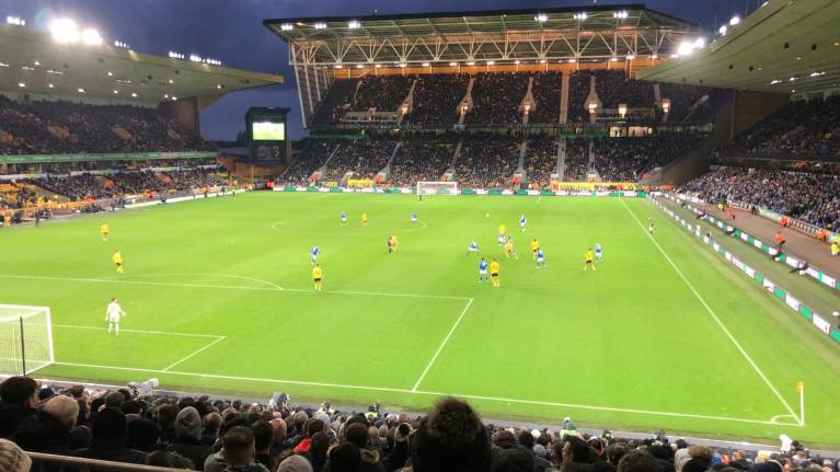Wolves playing Leicester City at Molineux