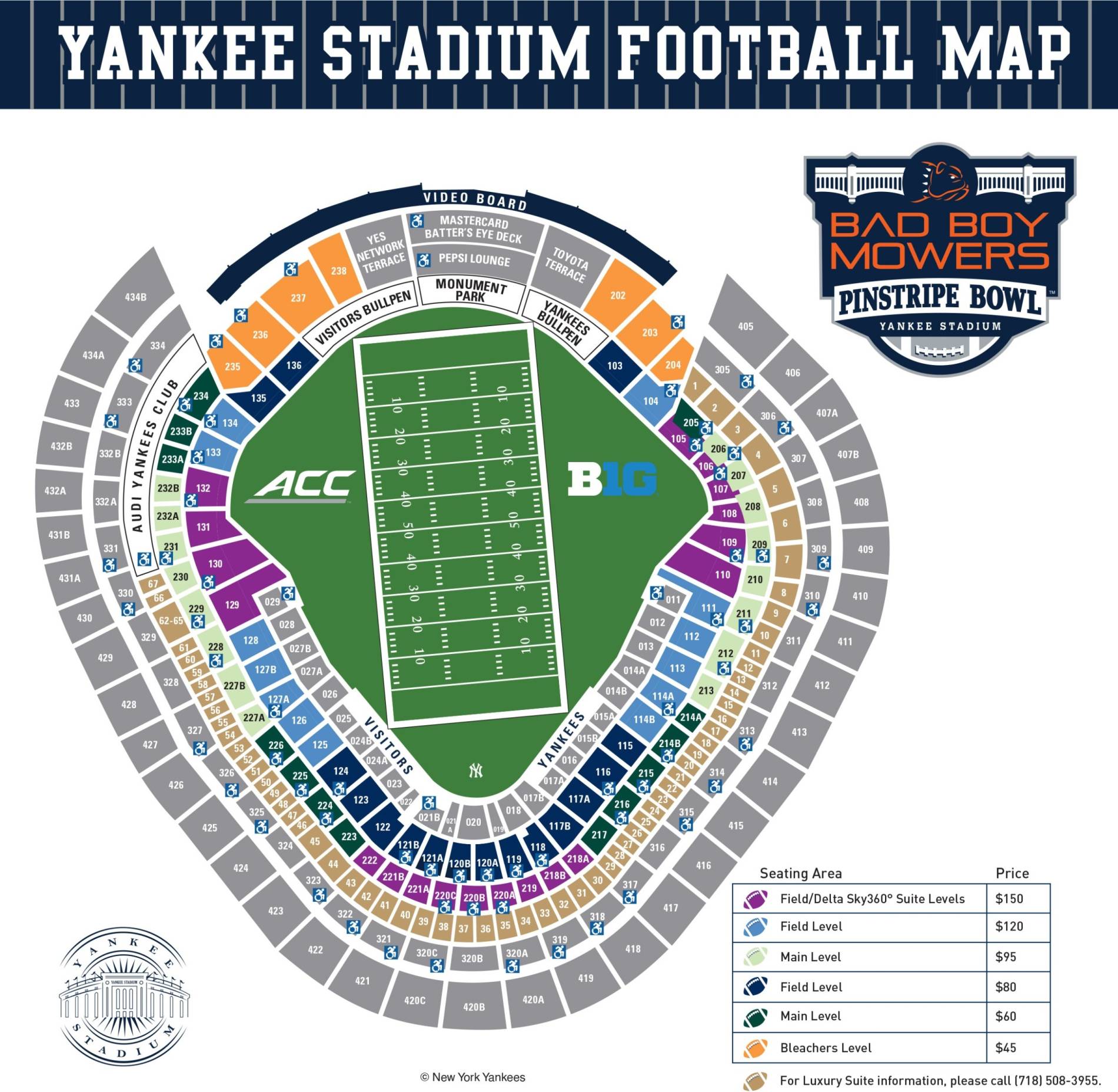 Yankee Stadium Map