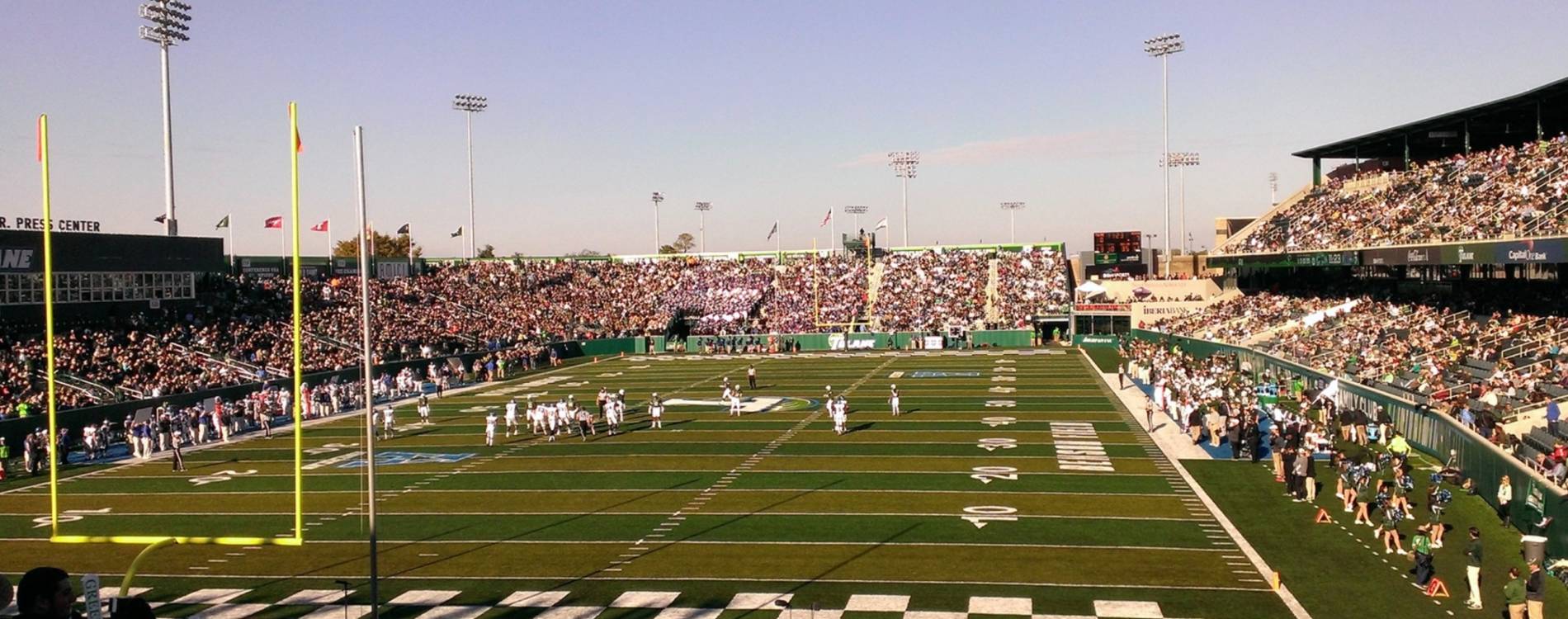 Yulman Stadium is located on the campus of Tulane University in New Orleans